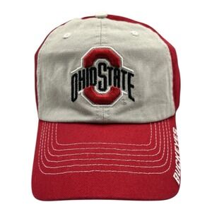 Ohio State Buckeyes Red & Gray Hat Cap Adjustable Fan Favorite NCAA OSU